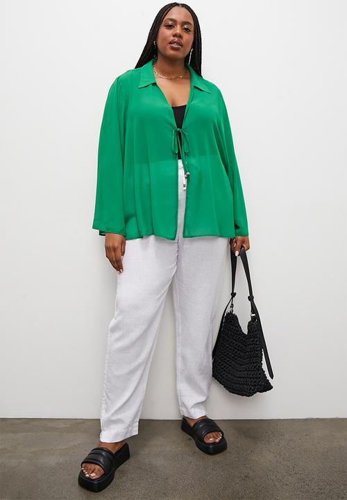 Superbalist - Tie detail cover up - green