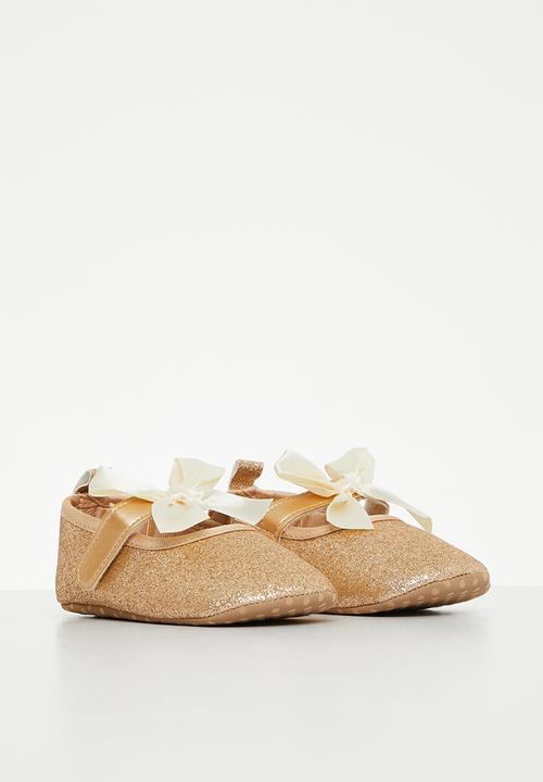 Pop Candy - Baby glitter pumps - gold