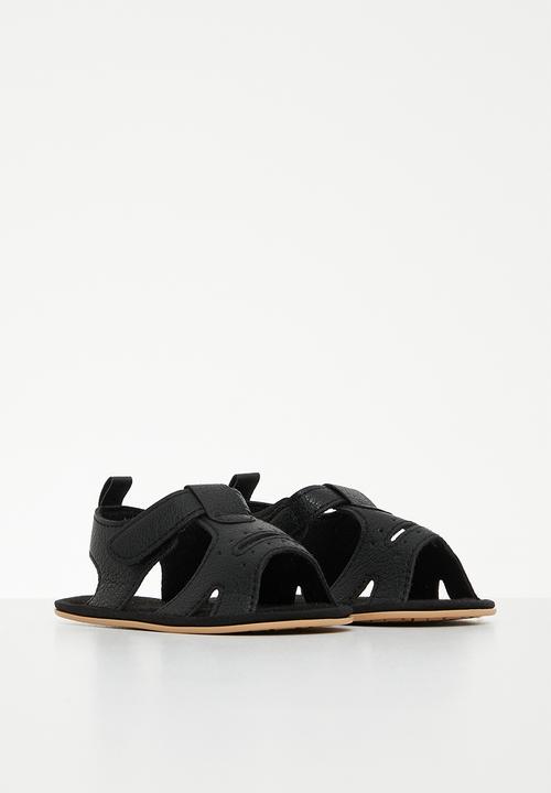 Pop Candy - Open toe velcro closure sandals - black