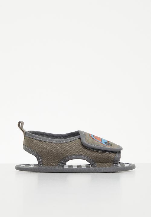 Pop Candy - Sling back velcro closure sandal - grey