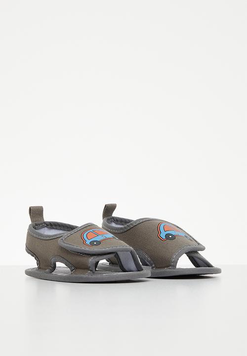 Pop Candy - Sling back velcro closure sandal - grey