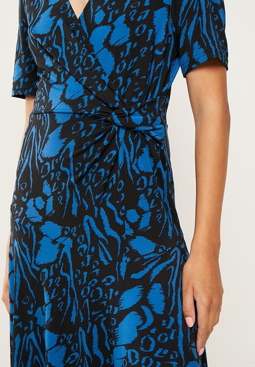 Stella Morgan - Monotone printed midi dress - multi blue