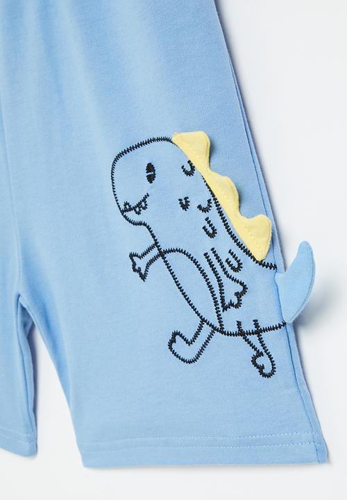 Pop Candy - Elasticated shorts - blue dino