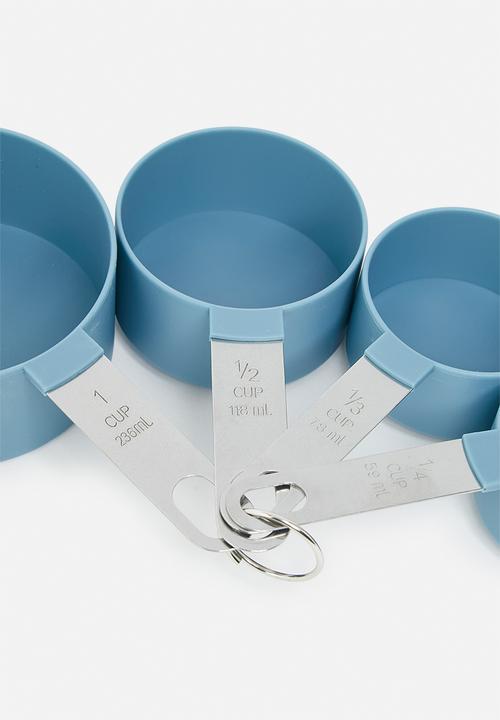 Excellent Houseware - Measuring cups & spoons set- blue
