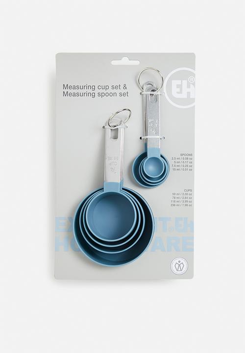 Excellent Houseware - Measuring cups & spoons set- blue