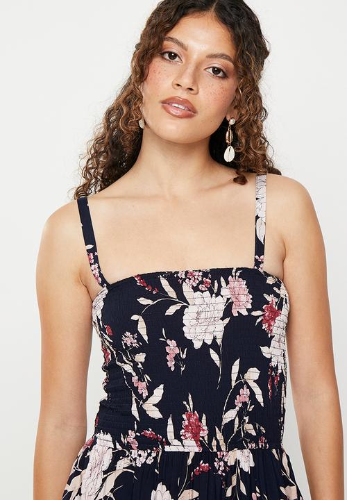 Stella Morgan - Strapless printed maxi dress - multi navy