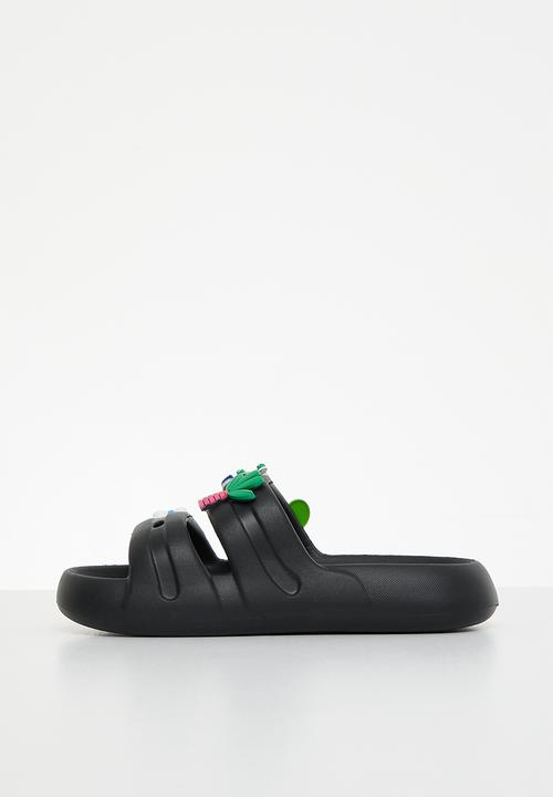 Pop Candy - Double strap slides - black