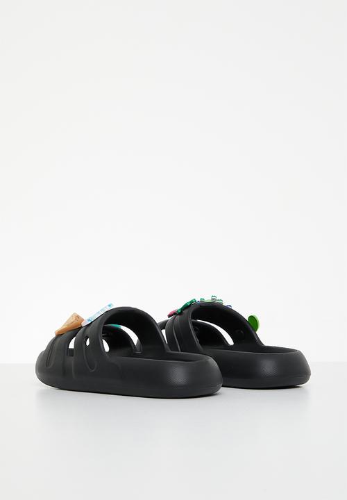 Pop Candy - Double strap slides - black