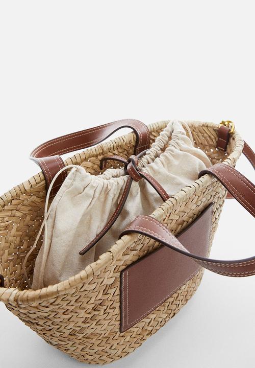 MANGO - Bag elia - leather-brown