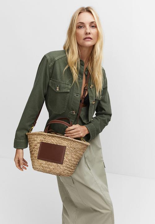 MANGO - Bag elia - leather-brown