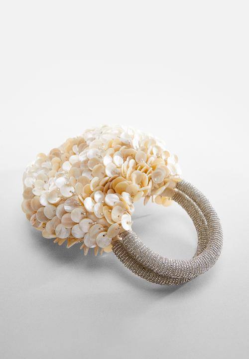 MANGO - Bag nacar - ivory white