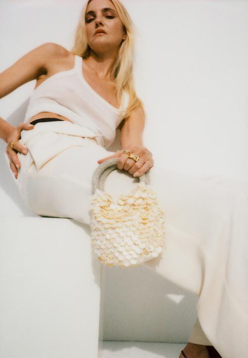 MANGO - Bag nacar - ivory white