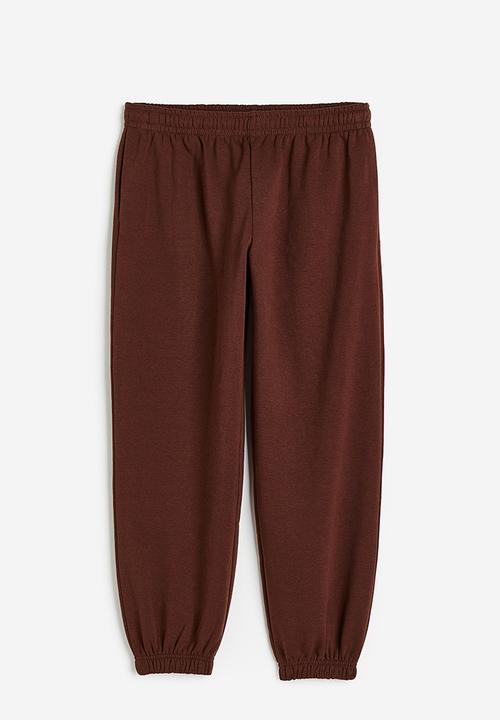 H&M - Oversized joggers - dark brown 
