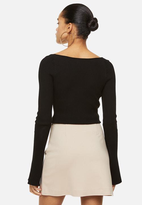H&M - Short wrapover skirt - beige