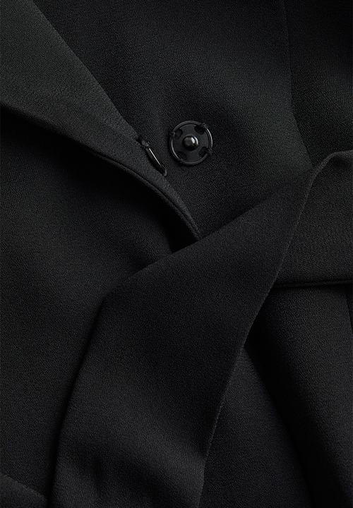 H&M - Tie-belt blazer dress - black