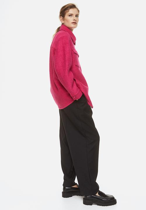 H&M - Wool-blend shacket - cerise