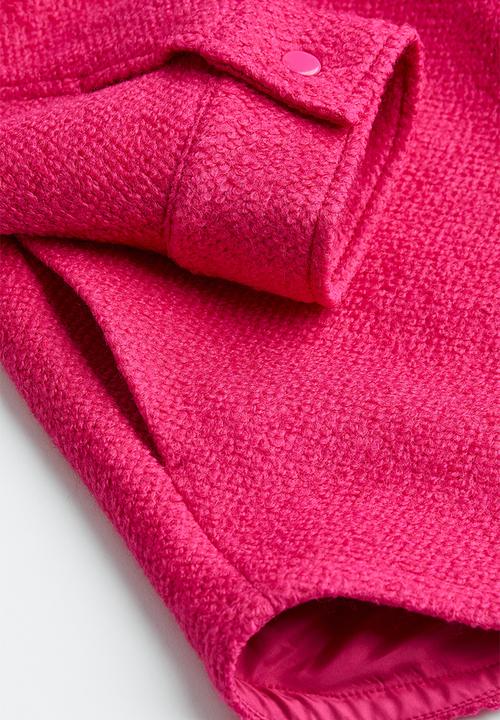 H&M - Wool-blend shacket - cerise