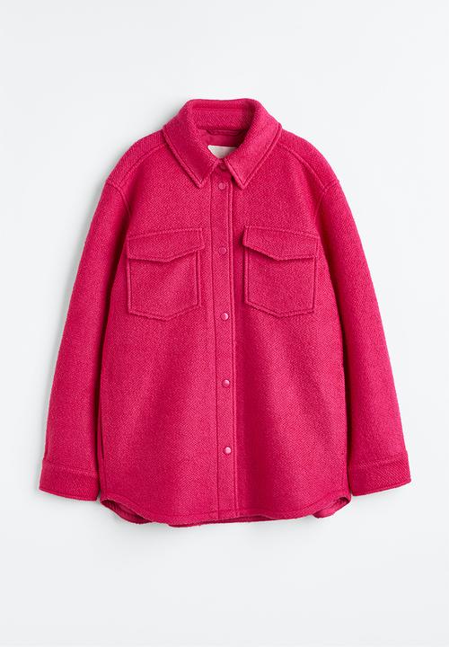 H&M - Wool-blend shacket - cerise