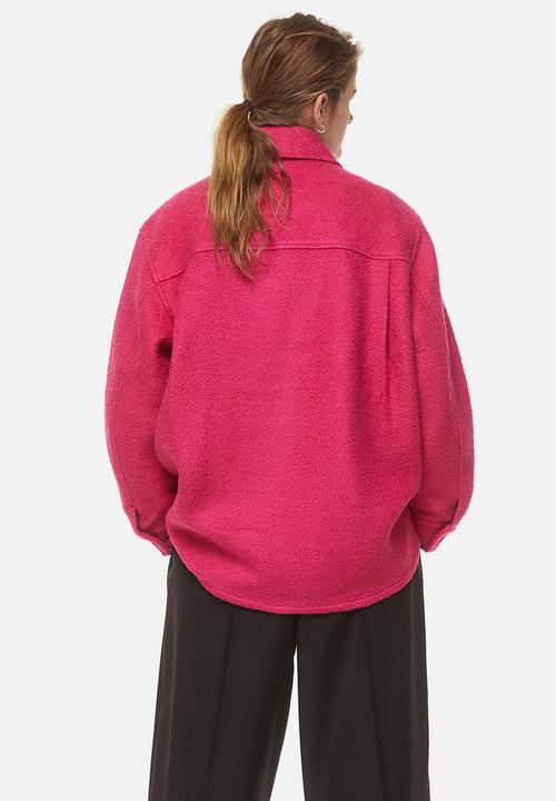 H&M - Wool-blend shacket - cerise