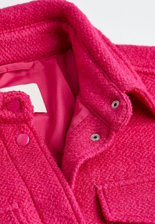 H&M - Wool-blend shacket - cerise