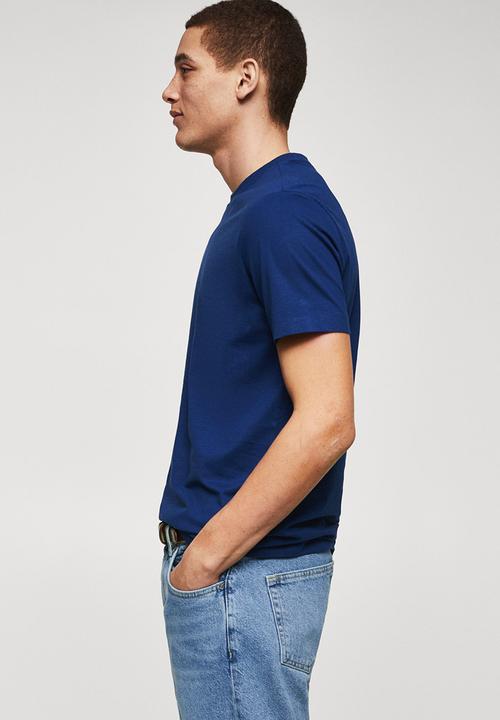 MANGO - T-shirt cherlo - blue