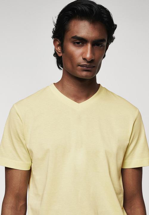 MANGO - T-shirt chelsea-h - pastel yellow