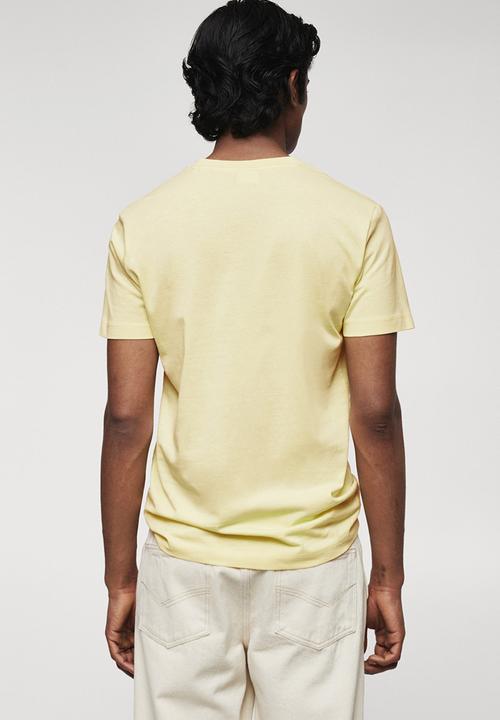 MANGO - T-shirt chelsea-h - pastel yellow