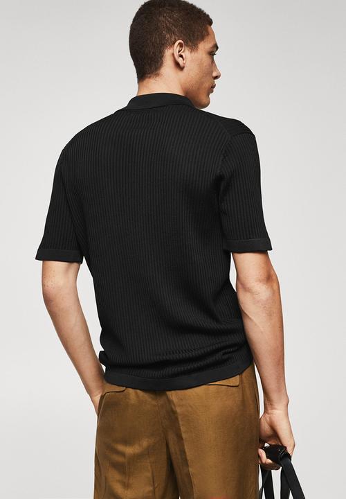 MANGO - Polo shirt talaia - black