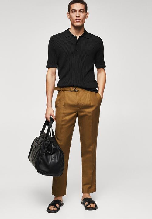 MANGO - Polo shirt talaia - black