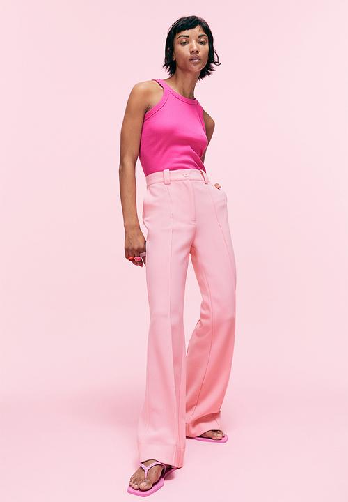 H&M - Tailored trousers - light pink 