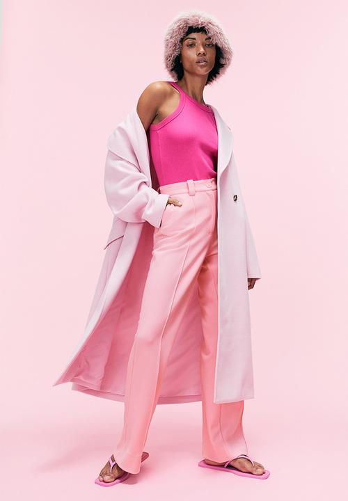 H&M - Tailored trousers - light pink 
