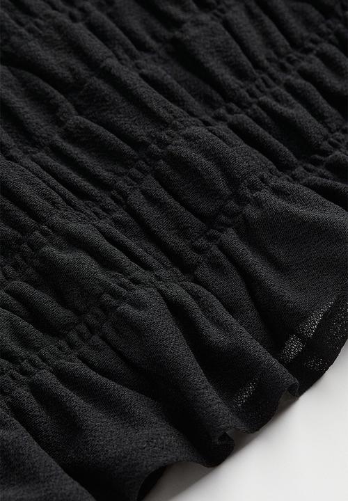 H&M - Smocked top - black