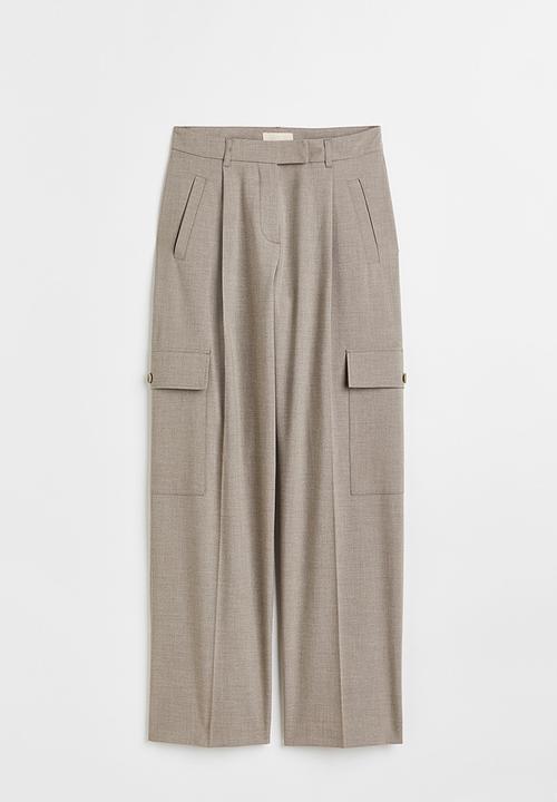 H&M - Straight cargo trousers - beige