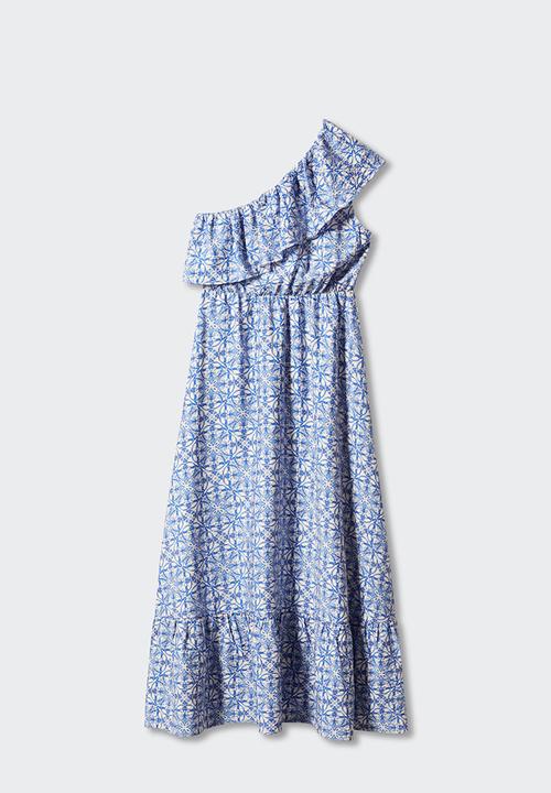 MANGO - Dress linaje - mid blue