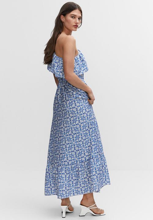 MANGO - Dress linaje - mid blue