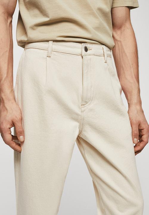 MANGO - Jeans jules - beige 
