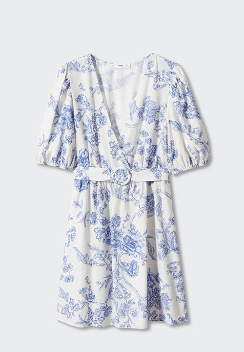 MANGO - Dress jean - light beige