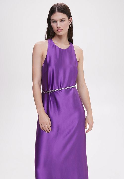 MANGO - Dress spring - mid purple