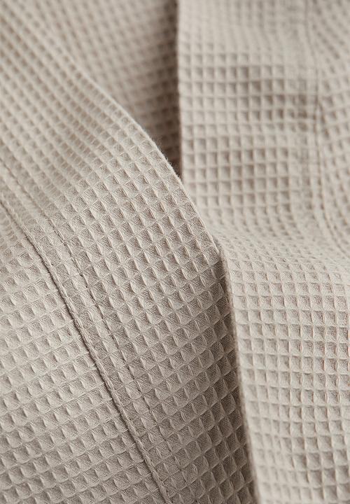 H&M - Waffled dressing gown - light beige