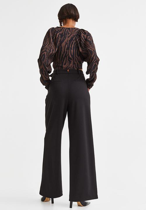 H&M - Tailored jersey trousers - black
