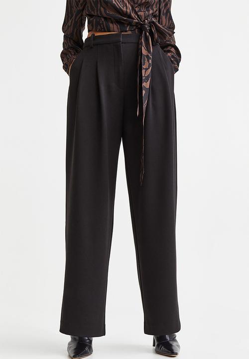 H&M - Tailored jersey trousers - black