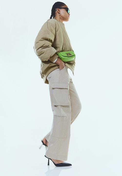 H&M - Straight cargo trousers - light beige