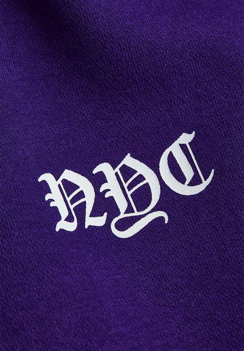 H&M - Oversized hoodie - purple/nyc 