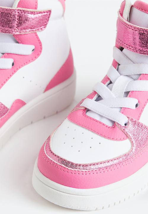 H&M - Hi-top trainers - pink/white