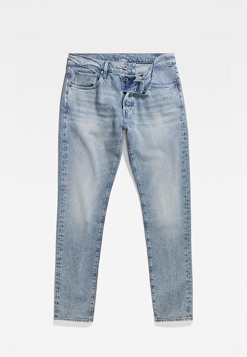 G-STAR - 3301 Slim Moure stretch denim r - vintage olympic blue