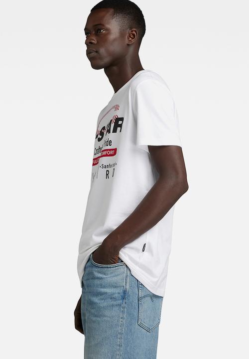 G-STAR - Old skool originals r t Compact jersey o - white