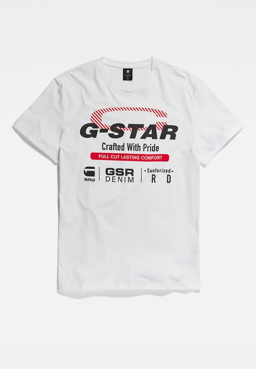 G-STAR - Old skool originals r t Compact jersey o - white