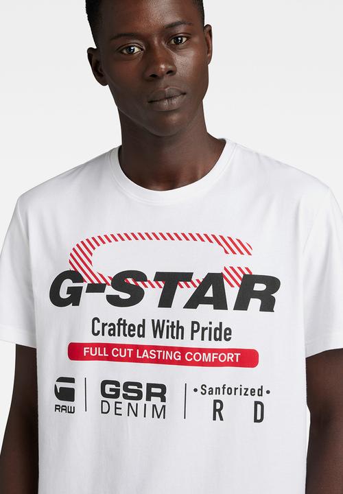 G-STAR - Old skool originals r t Compact jersey o - white