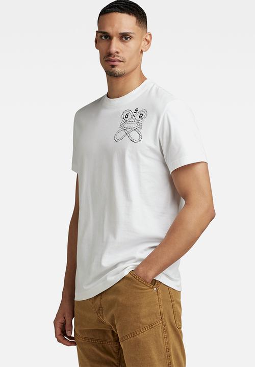 G-STAR - Puff print back gr r t Compact jersey o - white