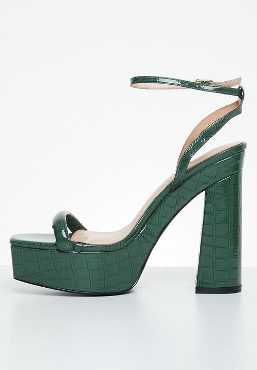 SIMMI London - Sia-2 platform block heel - forest green